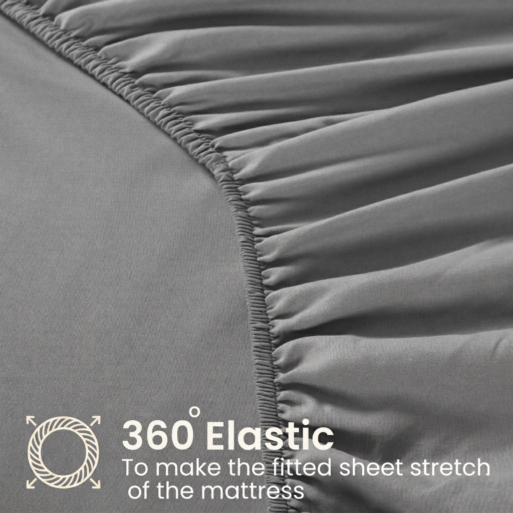 2-Pack Luxury Microfiber Fitted Sheets - Deep Pocket Soft Breathable Bed Sheets