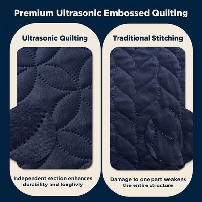 Luxury Quilted Bedspread Set Soft Microfiber Coverlet All Season Bedding Shams