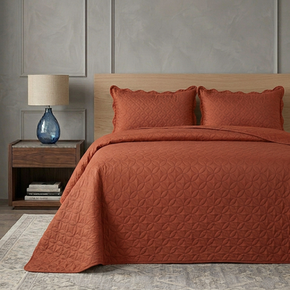 Luxury Quilted Bedspread Set Soft Microfiber Coverlet All Season Bedding Shams